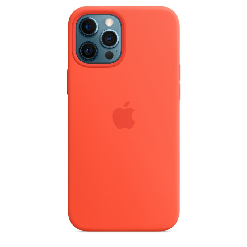 Чехол Apple iPhone 12 Pro Max Silicone Case with MagSafe Electric Orange (MKTX3) Чехол Apple iPhone 12 Pro Max Silicone Case with MagSafe Electric Orange (MKTX3)