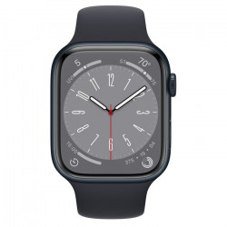 Apple Watch Series 8 45mm (GPS) Midnight Aluminum Case with Midnight Sport Band - Size S/M (MNUJ3)