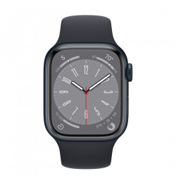 Apple Watch Series 8 41mm (GPS+LTE) Midnight Aluminum Case with Midnight Sport Band - Size M/L (MNUW3)