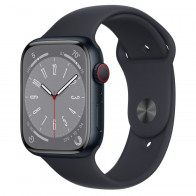Apple Watch Series 8 45mm (GPS+LTE) Midnight Aluminum Case w. Midnight Sport Band - Size M/L (MNVL3)