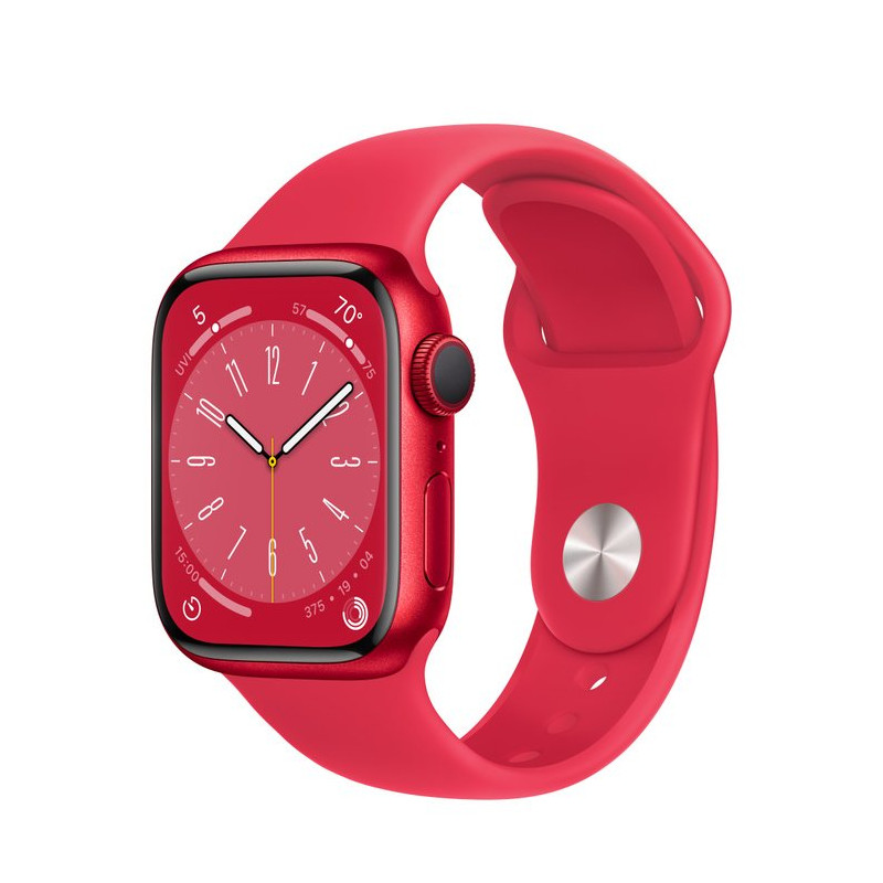 Apple Watch Series 8 41mm (GPS) (Product)Red Aluminum Case with (Product)Red Sport Band - Size M/L (MNUH3) Apple Watch Series 8 41mm (GPS) (Product)Red Aluminum Case with (Product)Red Sport Band - Size M/L (MNUH3)