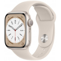 Apple Watch Series 8 45mm (GPS) Starlight Aluminum Case with Starlight Sport Band - Size M/L (MNP93)