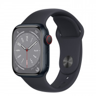 Apple Watch Series 8 41mm (GPS+LTE) Midnight Aluminum Case w. Midnight Sport Band - Size S/M (MNUV3)
