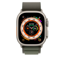 Ремешок Alpine Loop Band для Apple Watch 49mm Green - Small (MQE23)