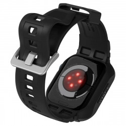 Чехол и ремешок Spigen Rugged Armor Pro 2 in 1 для Apple Watch 45mm/44mm Black (062CS25324)