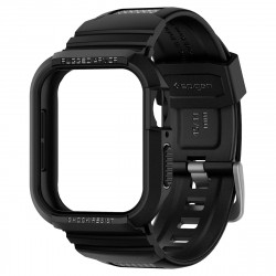 Чехол и ремешок Spigen Rugged Armor Pro 2 in 1 для Apple Watch 45mm/44mm Black (062CS25324)