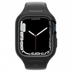 Чехол и ремешок 2 in 1 Spigen Liquid Air Pro для Apple Watch 45mm Black (ACS04182)