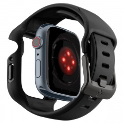 Чехол и ремешок 2 in 1 Spigen Liquid Air Pro для Apple Watch 45mm Black (ACS04182)