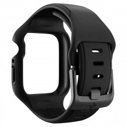 Чехол и ремешок 2 in 1 Spigen Liquid Air Pro для Apple Watch 45mm Black (ACS04182)