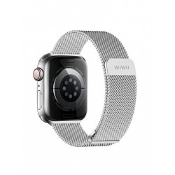 Ремінець WIWU Minalo Stainless Steel для Apple Watch 42/44/45/49mm (Silver)