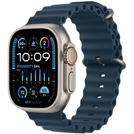Apple Watch Ultra 2 49mm (GPS+LTE) Titanium Case with Blue Ocean Band (MREG3)