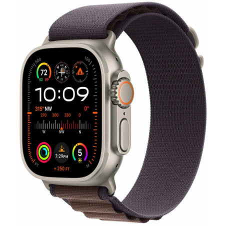 Apple Watch Ultra 2 49mm (GPS+LTE) Titanium Case with Indigo Alpine Loop - Small (MRER3)