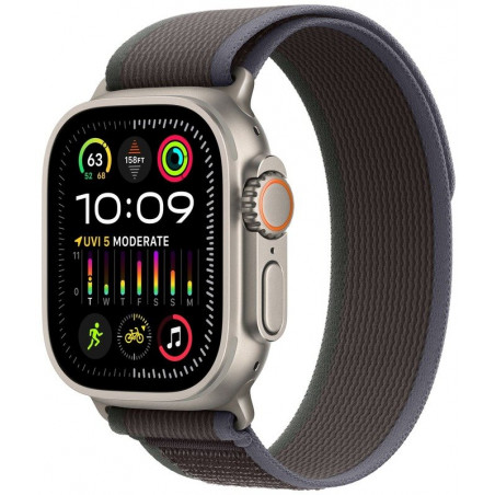 Apple Watch Ultra 2 49mm (GPS+LTE) Titanium Case with Blue/Black Trail Loop - S/M (MRF53)
