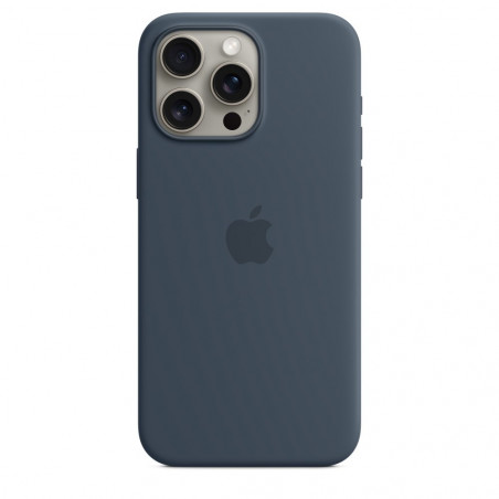 Чехол Apple iPhone 15 Pro Max Silicone Case with MagSafe Storm Blue (MT1P3)