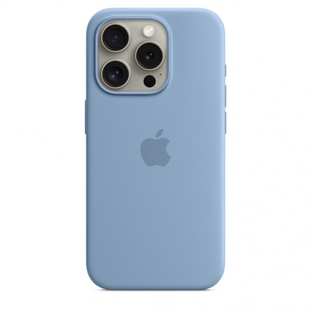 Чехол Apple iPhone 15 Pro Silicone Case with MagSafe Winter Blue (MT1L3)