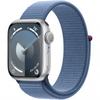 Apple Watch Series 9 41mm (GPS) Silver Aluminum Case with Winter Blue Sport Loop (MR923)