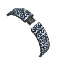 Ремінець Pitaka Dreamland Mosaic Chroma Carbon Fiber Watch Band для Apple Watch 49/45/44mm Black/White (AWB2303)