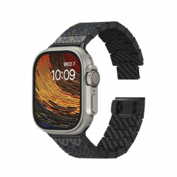 Ремінець Pitaka Dreamland Stairs Chroma Carbon Band для Apple Watch 49/45/44mm Blue/Cooper (AWB2302)