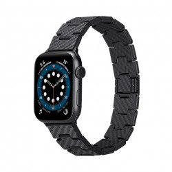 Ремешок Pitaka Retro Carbon Fiber Watch Band для Apple Watch 49/45/44mm Black/Grey (AWB1004)