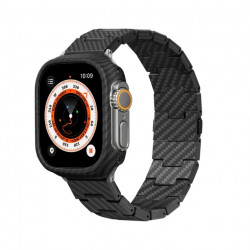 Ремінець Pitaka Retro Carbon Fiber Watch Band для Apple Watch 49/45/44mm Black/Grey (AWB1004)