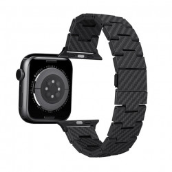 Ремінець Pitaka Retro Carbon Fiber Watch Band для Apple Watch 49/45/44mm Black/Grey (AWB1004)