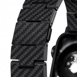 Ремінець Pitaka Retro Carbon Fiber Watch Band для Apple Watch 49/45/44mm Black/Grey (AWB1004)