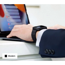 Ремінець Pitaka Retro Carbon Fiber Watch Band для Apple Watch 49/45/44mm Black/Grey (AWB1004)