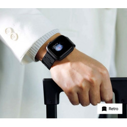 Ремінець Pitaka Retro Carbon Fiber Watch Band для Apple Watch 49/45/44mm Black/Grey (AWB1004)