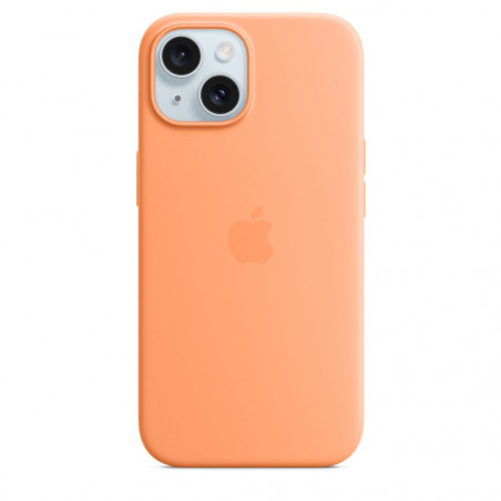 Чохол Apple iPhone 15 Silicone Case with MagSafe Orange Sorbet (MT0W3)