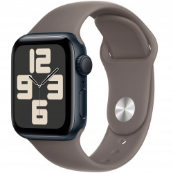 Apple Watch SE 2023 40mm (GPS) Midnight Aluminum Case with Clay Sport Band - Size S/M (MT373)