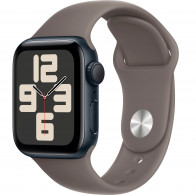 Apple Watch SE 2023 40mm (GPS) Midnight Aluminum Case with Clay Sport Band - Size S/M (MT373)