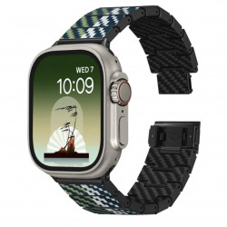 Ремінець Pitaka Dreamland Stairs Chroma Carbon Band для Apple Watch 49/45/44mm Blue/Cooper (AWB2305)