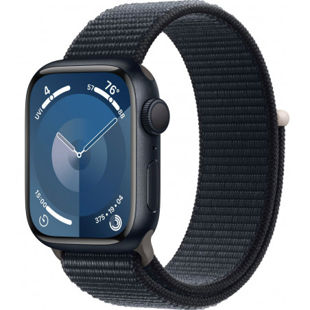 Apple Watch Series 9 41mm (GPS) Midnight Aluminum Case with Midnight Sport Loop (MR8Y3)