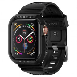 Чехол и ремешок Spigen Rugged Armor Pro 2 in 1 для Apple Watch 45mm/44mm Black (062CS25324)