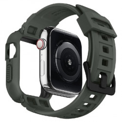 Чехол и ремешок Spigen Rugged Armor Pro 2 in 1 для Apple Watch 45mm/44mm Military Green (062CS26016)