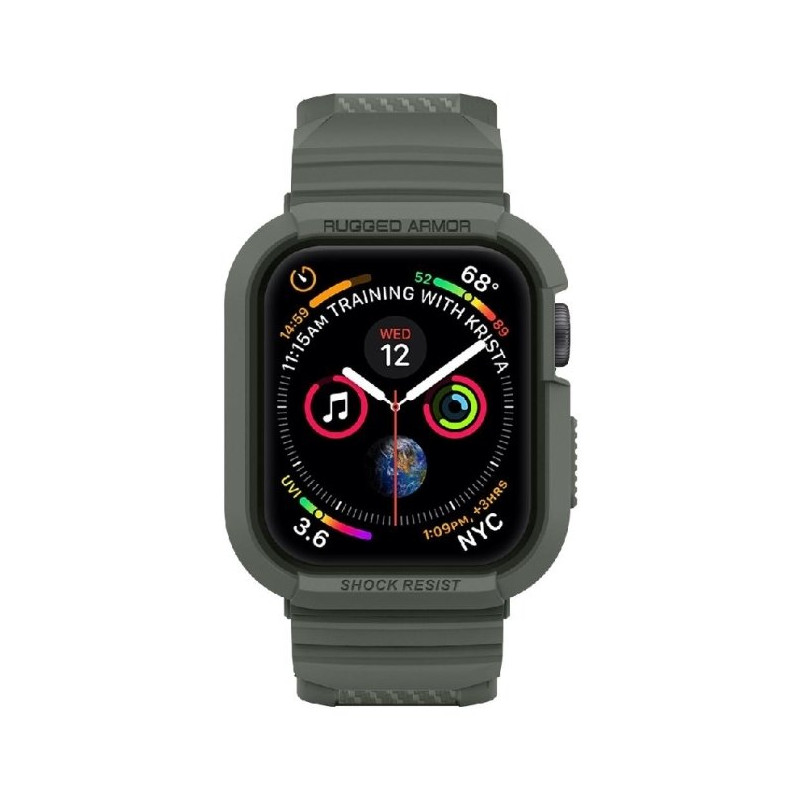 Чехол и ремешок Spigen Rugged Armor Pro 2 in 1 для Apple Watch 45mm/44mm Military Green (062CS26016) Чехол и ремешок Spigen Rugged Armor Pro 2 in 1 для Apple Watch 45mm/44mm Military Green (062CS26016)