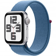 Apple Watch SE 2023 40mm (GPS) Silver Aluminum Case w. Winter Blue Sport Loop (MRE33)