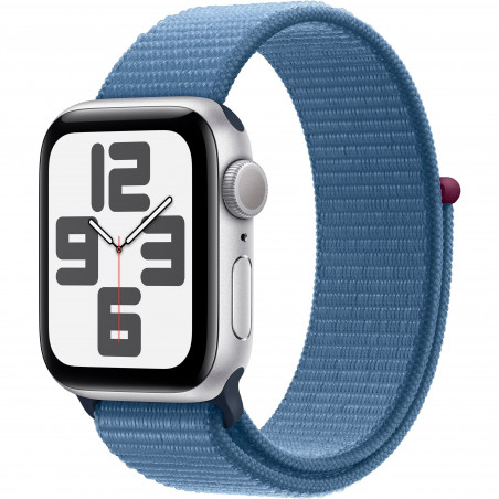 Apple Watch SE 2023 40mm (GPS) Silver Aluminum Case w. Winter Blue Sport Loop (MRE33)