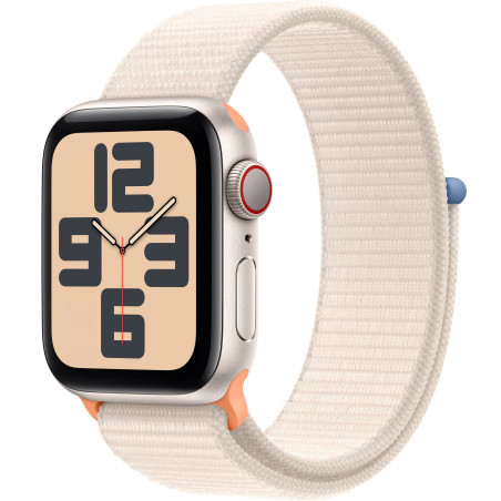 Apple Watch SE 2023 40mm (GPS+LTE) Starlight Aluminum Case w. Starlight Sport Loop (MRG43)