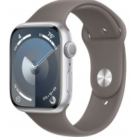 Apple Watch Series 9 45mm (GPS) Silver Aluminum Case with Clay Sport Band - Size M/L (MR9R3,MT493)