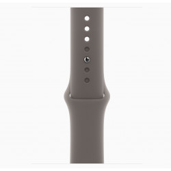 Apple Watch Series 9 45mm (GPS) Silver Aluminum Case with Clay Sport Band - Size M/L (MR9R3,MT493)