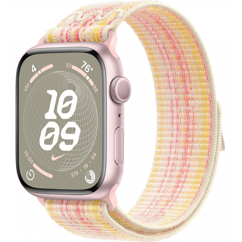 Apple Watch Series 9 45mm (GPS) Pink Aluminum Case with Starlight/Pink Nike Sport Loop (MR9T3,MUJY3) Apple Watch Series 9 45mm (GPS) Pink Aluminum Case with Starlight/Pink Nike Sport Loop (MR9T3,MUJY3)