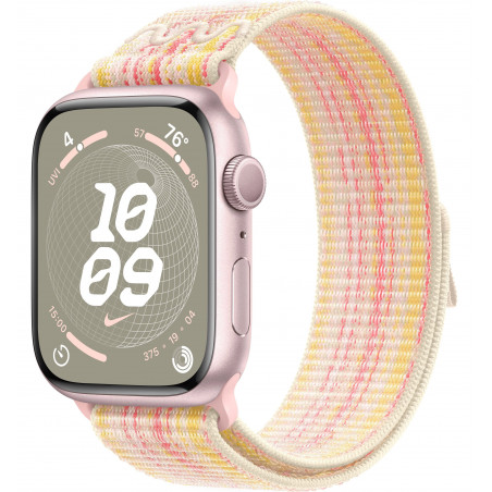 Apple Watch Series 9 45mm (GPS) Pink Aluminum Case with Starlight/Pink Nike Sport Loop (MR9T3,MUJY3)