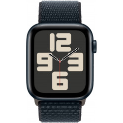 Apple Watch SE 2023 44mm (GPS) Midnight Aluminum Case with Midnight Sport Loop (MREA3)