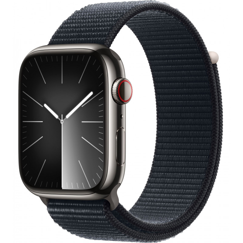 Apple Watch Series 9 45mm (GPS+LTE) Graphite Stainless Steel Case with Midnight Sport Loop (MRQN3,MT593) Apple Watch Series 9 45mm (GPS+LTE) Graphite Stainless Steel Case with Midnight Sport Loop (MRQN3,MT593)