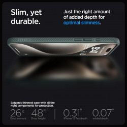 Чохол Spigen Liquid Air для iPhone 15 Pro Abyss Green (ACS06706)