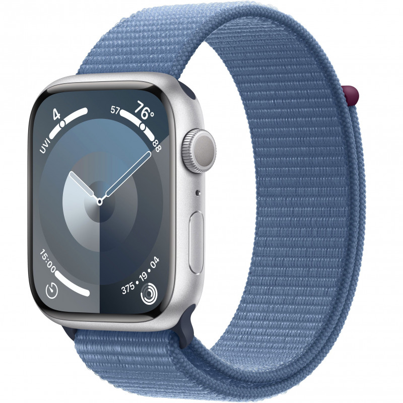 Apple Watch Series 9 45mm (GPS) Silver Aluminum Case with Winter Blue Sport Loop (MR9F3) Apple Watch Series 9 45mm (GPS) Silver Aluminum Case with Winter Blue Sport Loop (MR9F3)