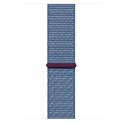 Apple Watch Series 9 45mm (GPS) Silver Aluminum Case with Winter Blue Sport Loop (MR9F3)