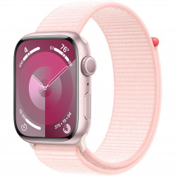 Apple Watch Series 9 45mm (GPS) Pink Aluminum Case with Light Pink Sport Loop (MR9J3)