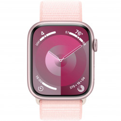 Apple Watch Series 9 45mm (GPS) Pink Aluminum Case with Light Pink Sport Loop (MR9J3)